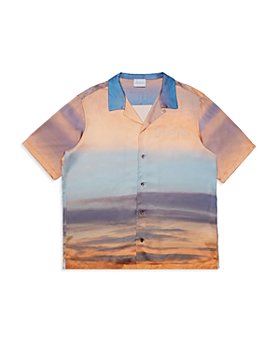 Blue Sky Inn - Oversized Sunrise Clouds Short Sleeve Printed Camp Shirt