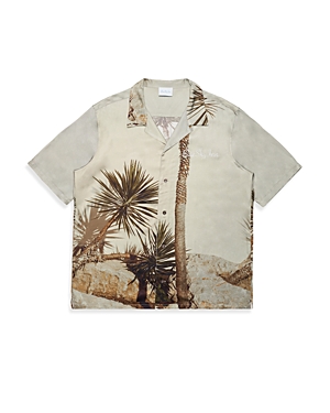 Blue Sky Inn Dragon Tree Button-up Shirt In Print Beige