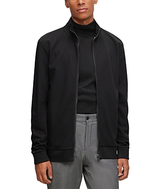 Shop Hugo Boss Shepherd Full Zip Sweatshirt In Black