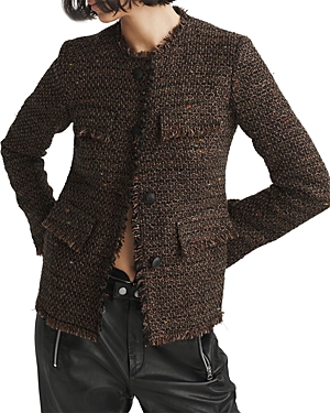 Shop Rag & Bone Ezra Tweed Blazer In Brown