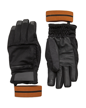 Shop Zegna Oasi Cashmere Ski Gloves In Black