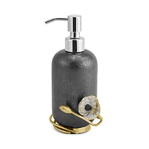 Michael Aram Anemone Soap Dispenser In Black Nickel