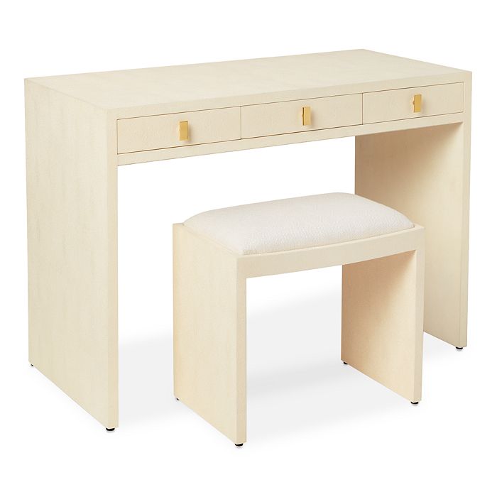 AERIN Shagreen Embossed Vanity Table & Stool Set Bloomingdale's