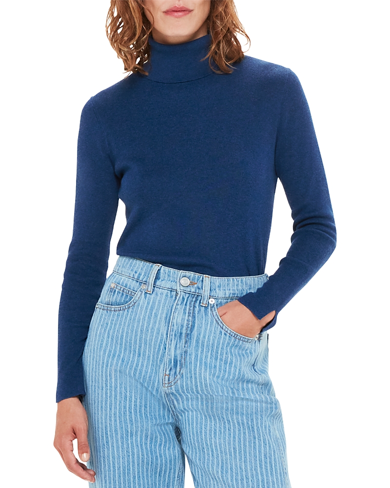 Whistles Maja Turtleneck Sweater In Blue