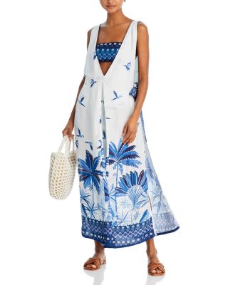 sachin and babi light blue dress FARM Rio Dream Sky Swim Cover Up Dress