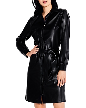 Nic+Zoe Faux Leather Trench Dress