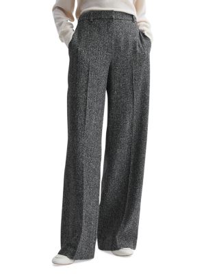 REISS - Luella Textured Wide Leg Pants