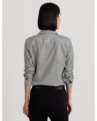 Striped Button Front Top