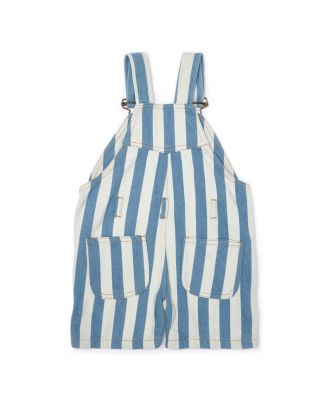  Unisex Classic Wide Stripe Overall Shorts