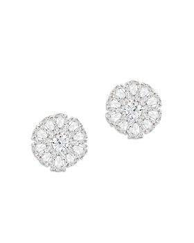 HARAKH - Diamond Stud Earrings in 18K White Gold, 4.4 ct. t.w.
