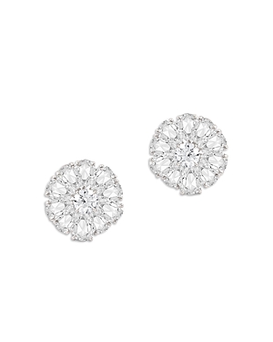 Diamond Stud Earrings in 18K White Gold, 4.4 ct. t.w.