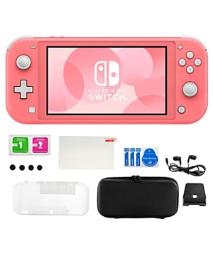 Nintendo Switch Lite in Coral with Accessories Kit
