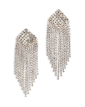 Deepa By Deepa Gurnani Niomi Color Crystal & Imitation Pearl Chandelier Earrings In Silver