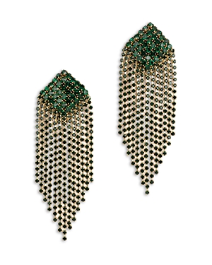 Deepa By Deepa Gurnani Niomi Color Crystal & Imitation Pearl Chandelier Earrings In Emerald