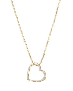 Shop Nadri Pave Heart Pendant Necklace, 18-20 In Gold
