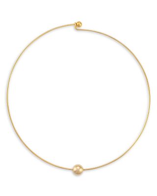 Alexa Leigh Ball Bead Wire Choker Necklace in 18K Gold
