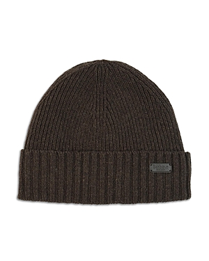 Barbour Carlton Wool Blend Beanie In Mid Brown