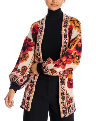 Farm Rio Made In Brazil Knit Oversized Duster Cardigan New Medium