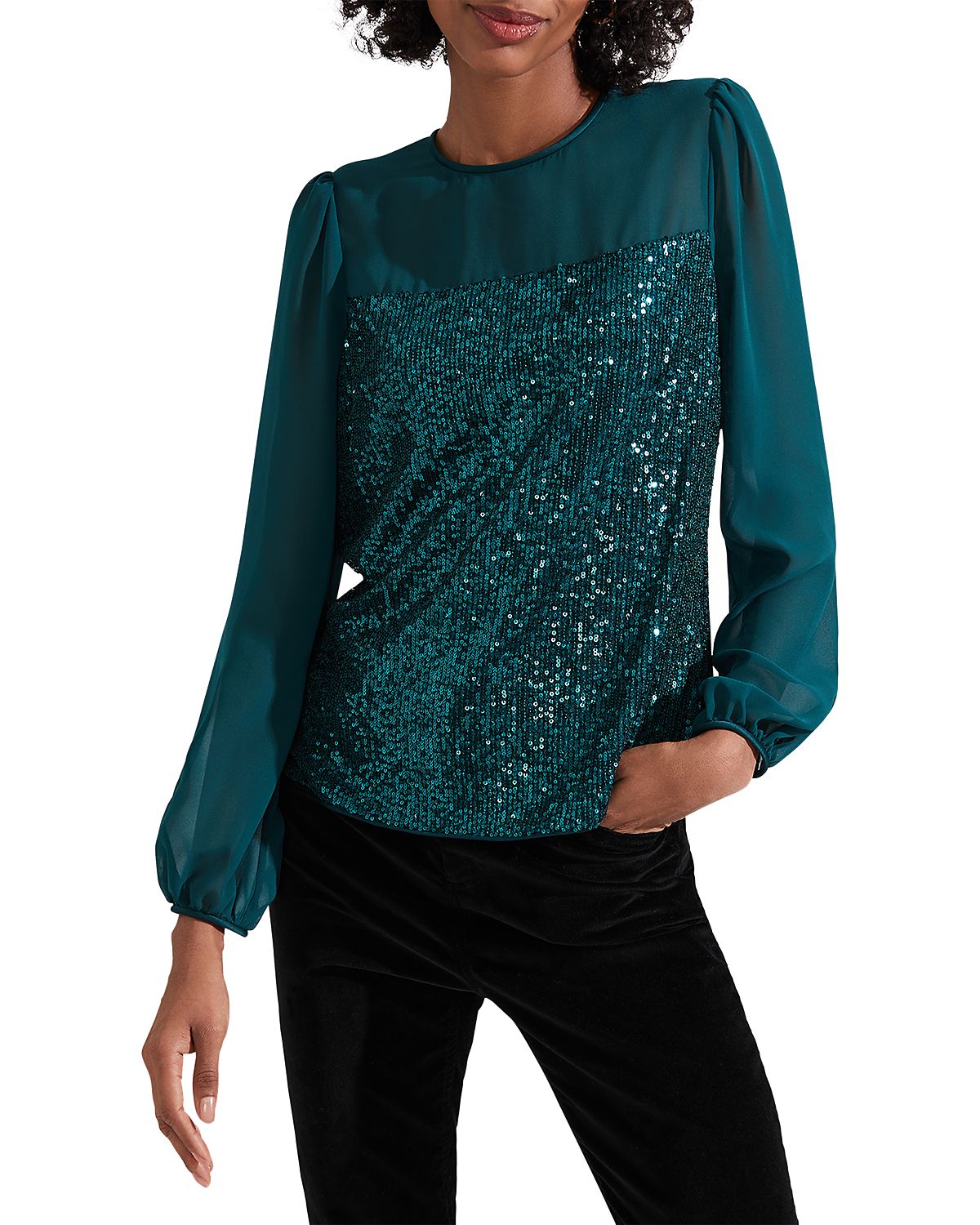 Hobbs London Zariah Sequin Top