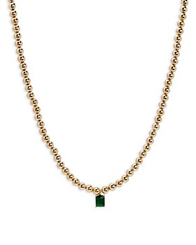Gold Ball Necklace 3mm | Alexa Leigh Sterling Silver / 15
