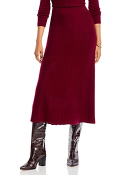 Misook - Textural Stripe Cashmere Midi Skirt