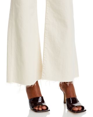 Taylor Cropped Wide Leg Jeans in Ecru