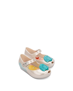 Mini Melissa Girls' Ultragirl + Little Mermaid Slip On Ballet Shoes - Toddler In Pearly Blue