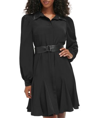 KARL LAGERFELD PARIS - Belted Shirt Dress