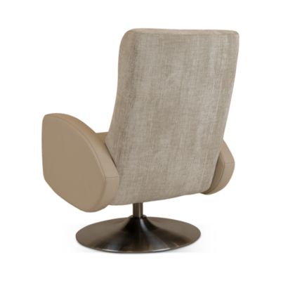 Sterling Fabric & Leather Swivel Recliner