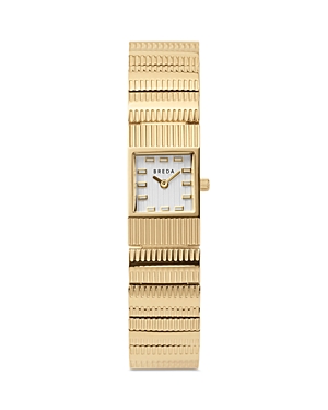 Shop Breda Groove Watch, 16mm X 16mm In White/gold