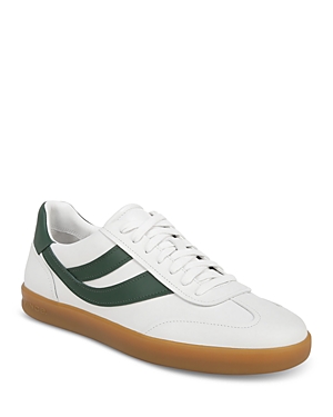Vince Oasis Leather & Suede Sneaker In Chalk/pinegreen