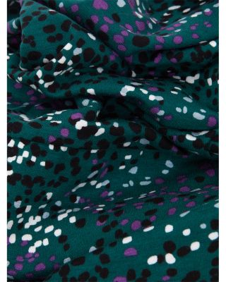 Ami Printed Ruffled Hem Dress