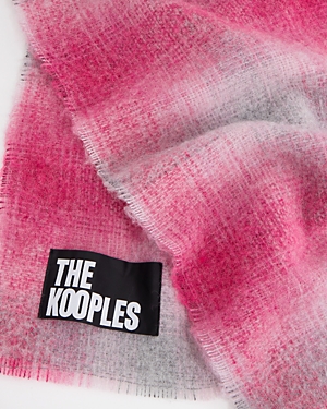 The Kooples Double Sided Scarf In Pink/gray