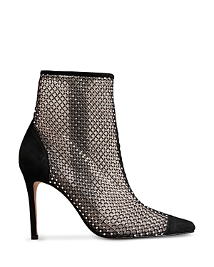 TED BAKER WOMEN'S JUNAPAH CRYSTAL EMBELLISHED MESH STILETTO BOOTS
