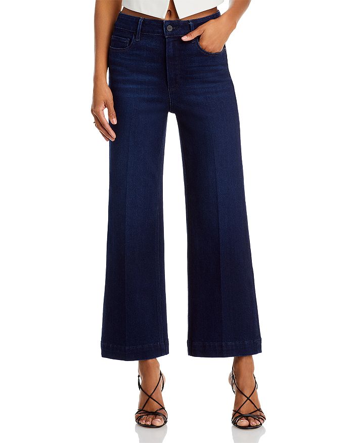 Paige Anessa High Rise Wide Leg Ankle Jeans In Sussex