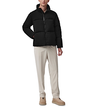 Shop Canada Goose Lawrence Quilted Full Zip Down Jacket In Black