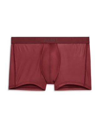 2(x)ist Men's Solid No-show Boxer Trunks In Cordovan