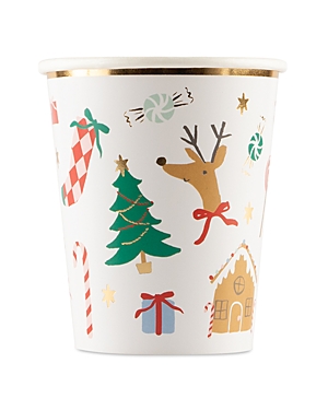 Meri Meri Jolly Christmas Cups, Set Of 8 In Multi