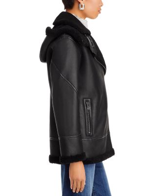 Martina Shearling Moto Coat