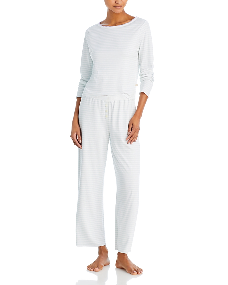 COZYLAND ELLIE STRIPED COTTON PAJAMA SET