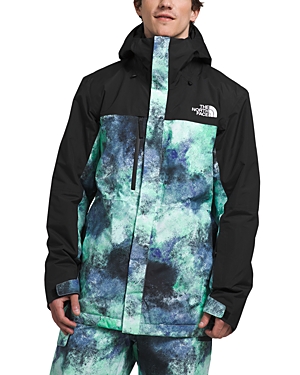The North Face Freedom Relaxed Fit Insulated Jacket In Icecap Blue Faded Dye Camo Print