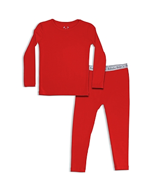 Shop Bellabu Bear Unisex Winterberry Pajama Set - Baby, Little Kid In Med Red