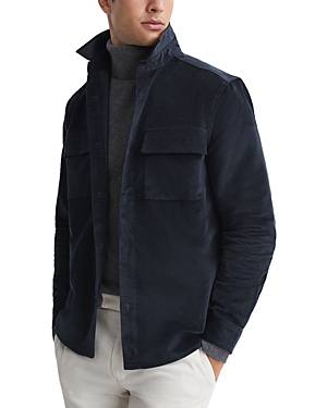 Shop Reiss Colins Long Sleeved Shirt In Navy