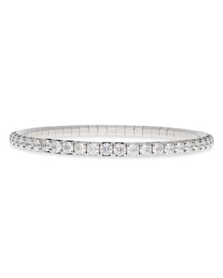 EXTENSIBLE - 18K White Gold Diamond Stretch Tennis Bracelet