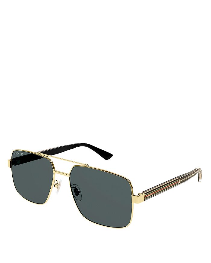 Gucci Wirecore Navigator Sunglasses, 60mm | Bloomingdale's
