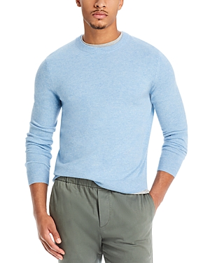 Theory Hilles Cashmere Crewneck Sweater In Light Blue Melange