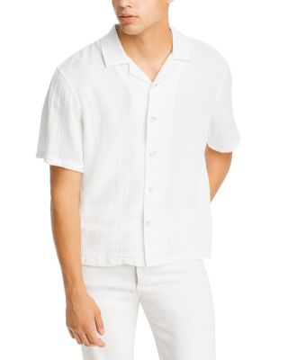 rag & bone - Avery Cotton Gauze Relaxed Fit Button Down Camp Shirt