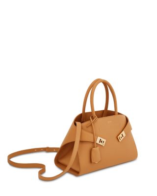 Small Hug Leather Top Handle Bag