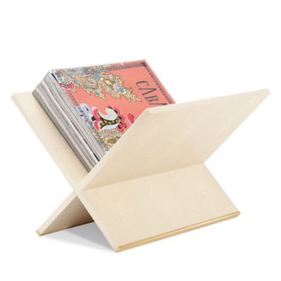 Faux Shagreen Magazine Rack