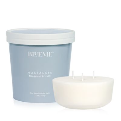 Blueme Nostalgia Bergamot & Musk Medium Recandle, 12 oz.